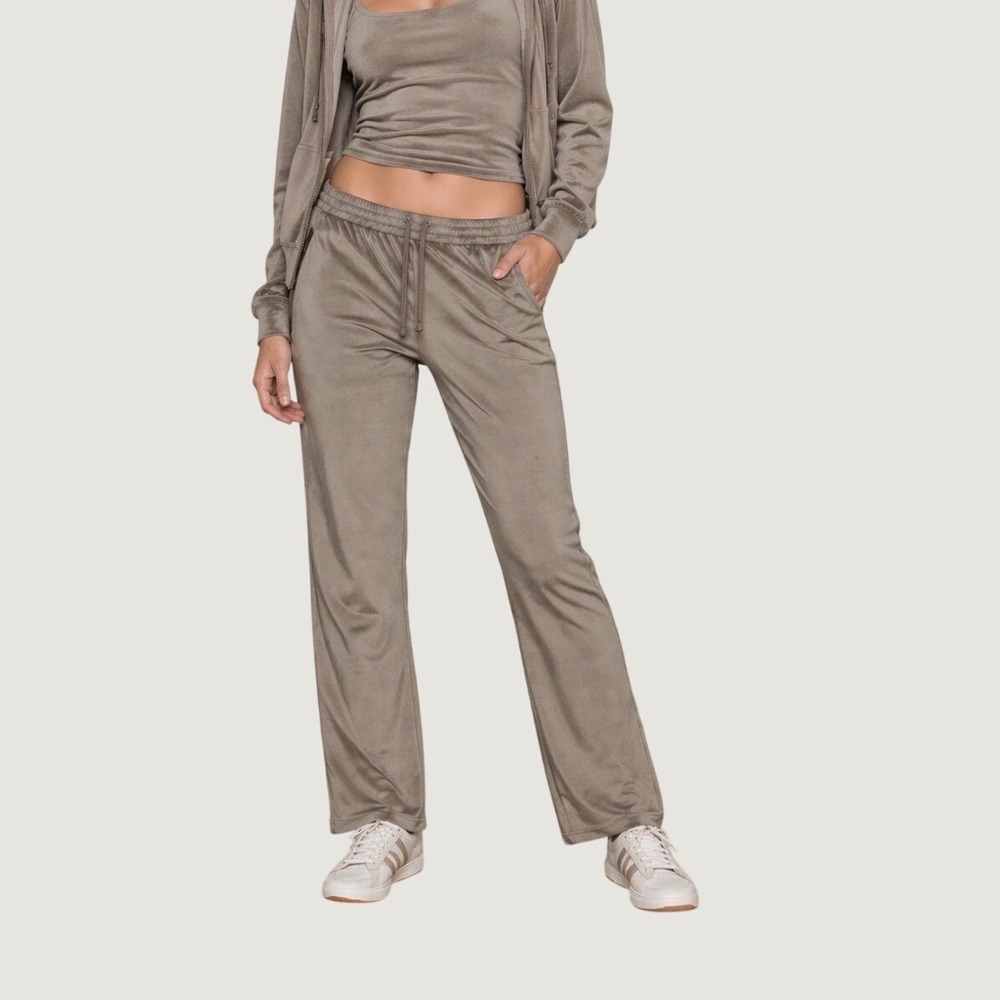 SKIMS Velour Track Pants Smoke Large - Picture 12 of 12